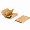 A brown accordion folding photo album displayed open and closed on a white background.