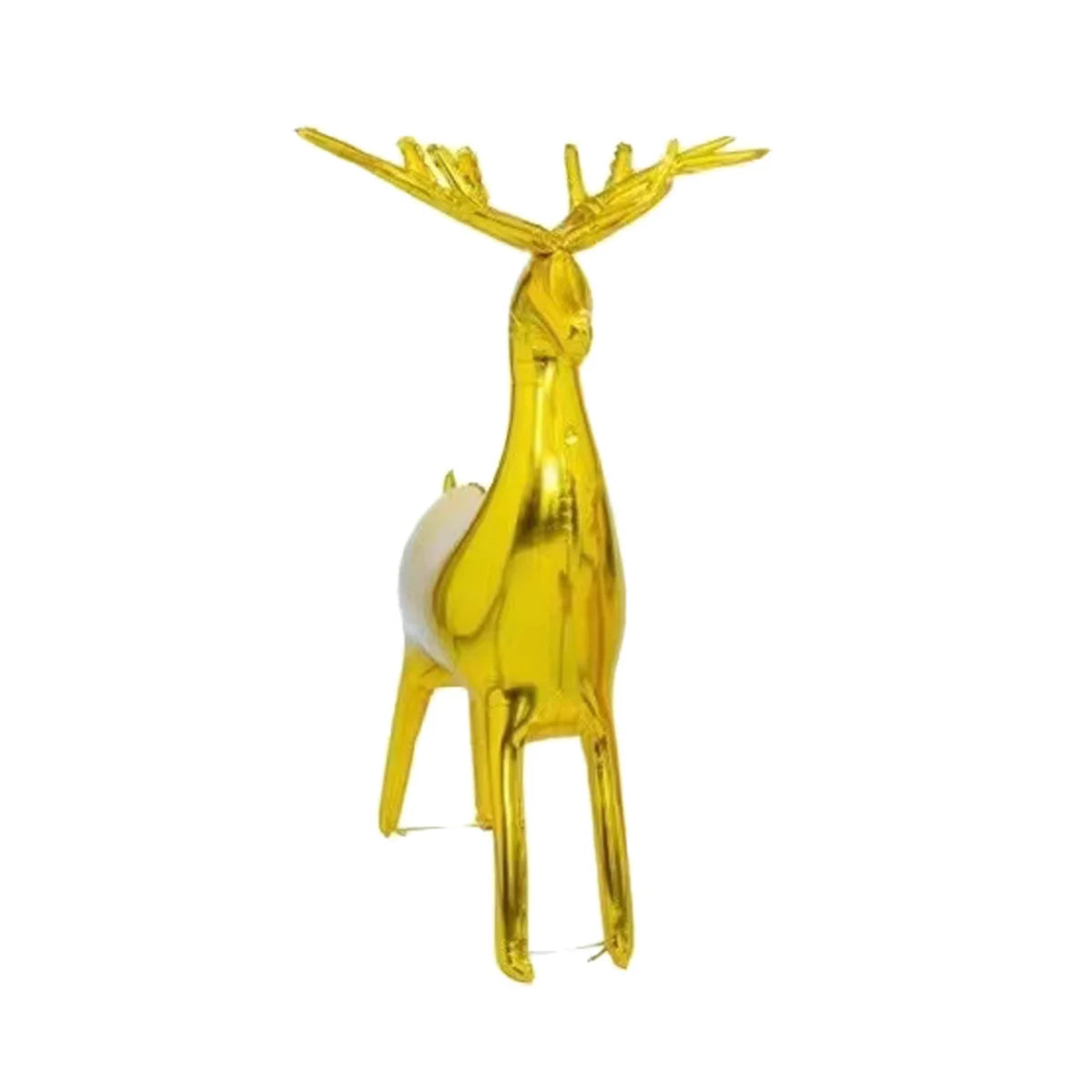 Gold foil balloon set shaped like a deer or elk with antlers