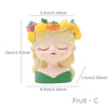 Resin Cartoon Girl Flower Planter