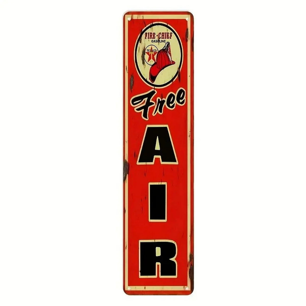 Vintage funny metal street sign with the text Free Air