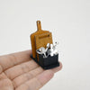 Miniature Dollhouse Kitchenware Set with Storage Rack