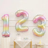 Pastel Rainbow Number Foil Balloon (40 inch)