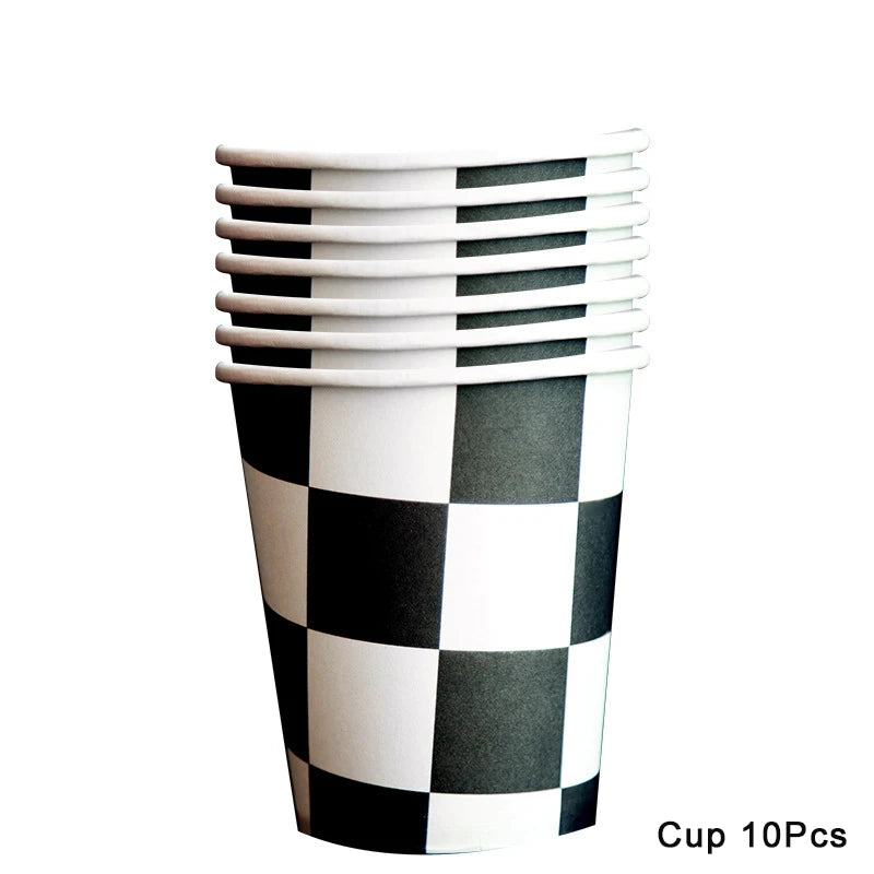 Checkered Racing Flag Toothpicks for Cupcakes & Party Decor