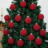Velvet Christmas Ornaments with Flocked Finish
