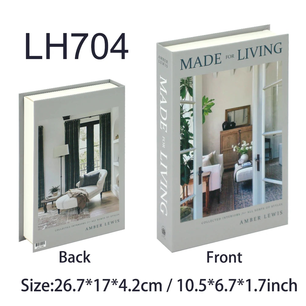 Cover and back view of the LH704 book decor set titled Made for Living by Amber Lewis