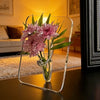 Clear Acrylic Photo Frame Vase for Desk & Shelf Display