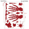 Halloween Bloodstain Sticker Set with Handprints, Footprints & Skulls