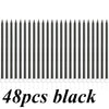 48 pieces of black birthday candles with metal tips