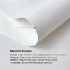 Close-up of a white canvas material showing the texture and thickness for wall art printing.
