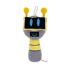 A collectible plush toy set featuring a yellow body, gray head, and bright yellow ears.