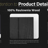 A set of rustic wooden wall-mounted hooks and storage shelves made from Raulownia wood.