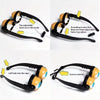 Funny crazy eye costume glasses showing how to adjust the holes and correct method for use