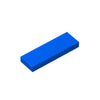 A rectangular blue building brick tile.