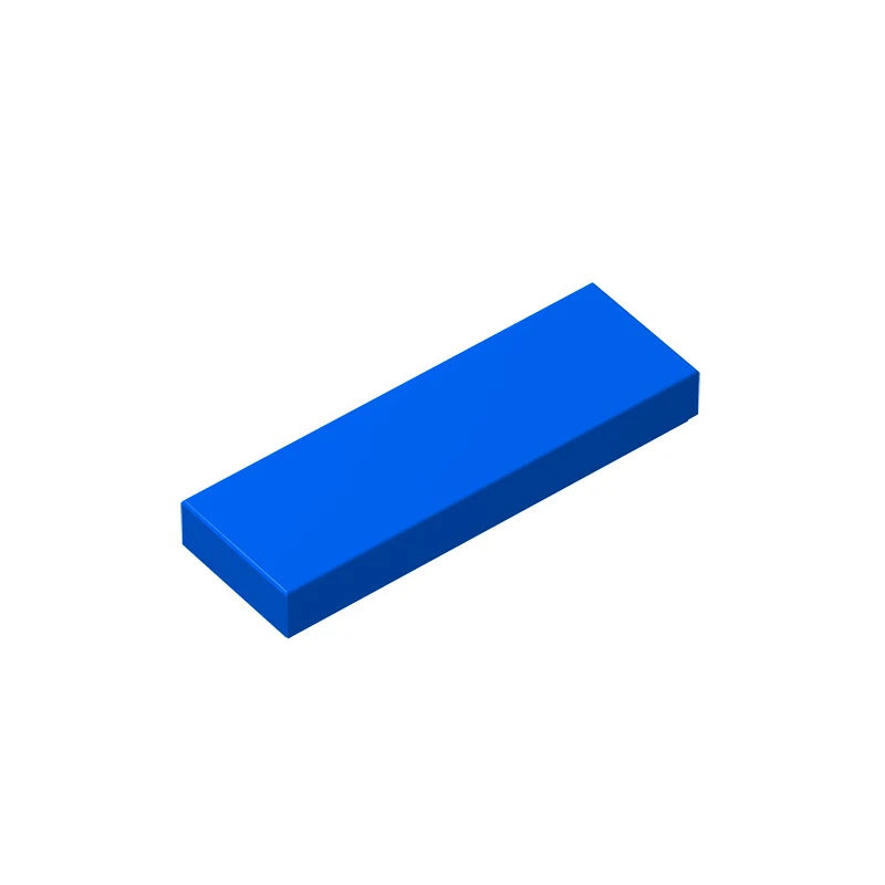 A rectangular blue building brick tile.