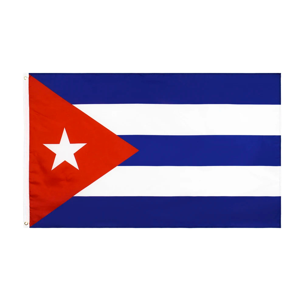 A flag of Panama featuring horizontal stripes of blue and white, with a red triangle on the hoist side and a white star in th