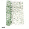 A white artificial cherry blossom privacy fence screen made of wire mesh.