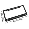 Black aluminum license plate frame with John 3:16 and Jesus Loves You engravings