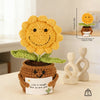 Handmade Crochet Tulip & Sunflower Potted Plant Set