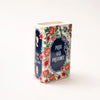 Hand-Painted Ceramic Book Vase with Blooming Flowers