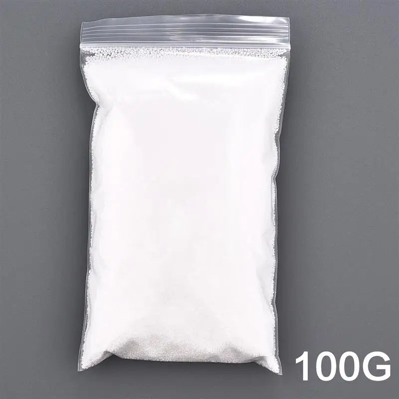 A white powder product labeled 100G inside a clear plastic bag.