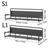 A black magnetic spice rack with a sliding tray for organizing refrigerator spices.
