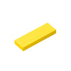 A yellow rectangular building brick tile.