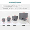 A set of AS Color Blocking Transparent Self Watering Planters in white and gray colors shown from the side.