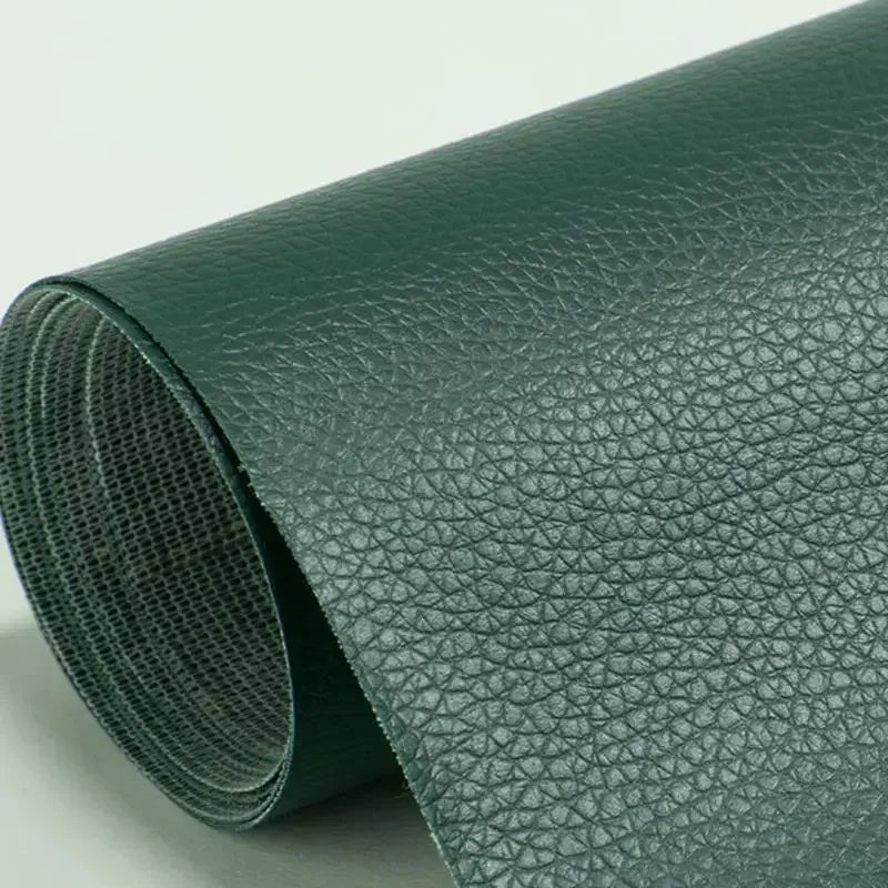 Rollo de parches de cuero PU autoadhesivos verde oscuro para reparación