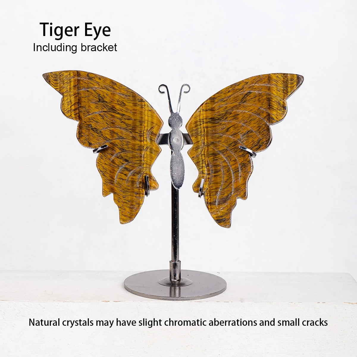 Hand-Carved Natural Amethyst Crystal Butterfly Desk Ornament