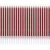 A row of red birthday candles with white tips.