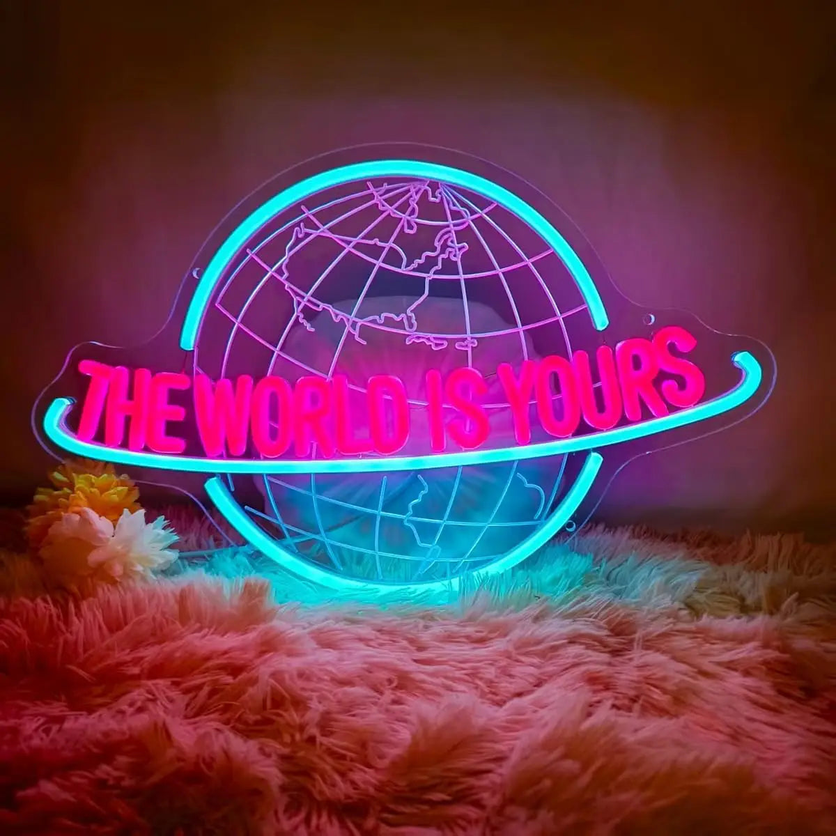 The World Is Yours LED Neon Sign for Wall Decor