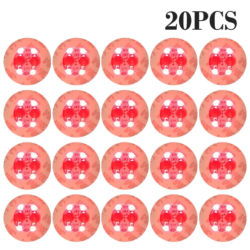 20 pieces of luminous LED coaster lights designed for bottles and glasses