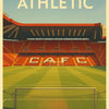 Poster featuring Charlton Athletic and The Valley with a stadium background.