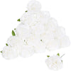 A cluster of white silk peony artificial flowers with stems.