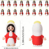 A set of multicolor mini Virgin Mary statues for religious decor, featuring various poses and colors.