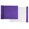 Purple suede wrap fabric with a white backing shown in a flat lay view.