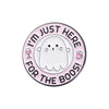 Halloween Enamel Pins Set - Cute Ghost, Black Cat, and Pumpkin Brooches for Kids