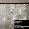 A set of three white PVC tubes with a 32cm diameter and 10cm height for wedding decoration.