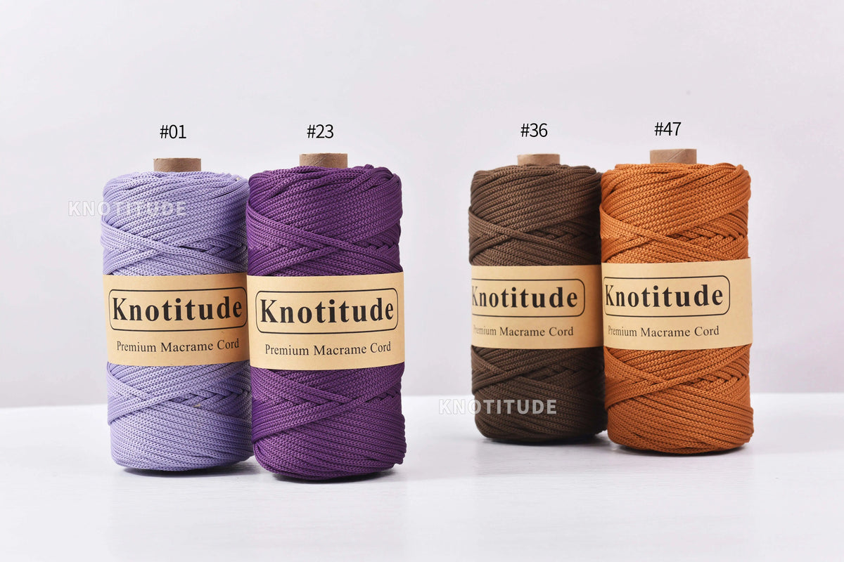 4mm Polyester Macrame Cord - 300g Spool for Knitting & DIY Crafts