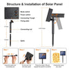 Solar-Powered Outdoor Festoon String Lights with Waterproof Garland Design