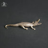 Handcrafted Copper Crocodile Incense Burner Figurine
