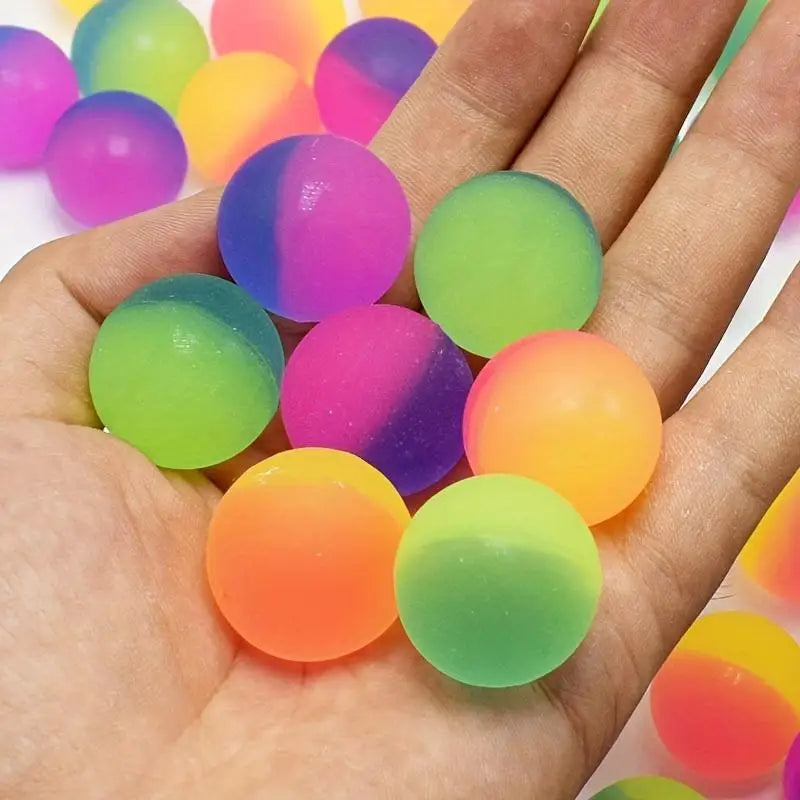 Rainbow Bouncy Balls for Party Favors and Prizes (20-Pack)