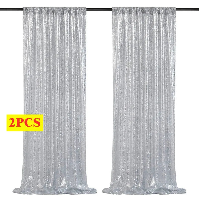 Sequin Backdrop Curtains – 2 Panels, 2ft x 8ft