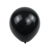 A glossy black latex balloon shown against a white background.