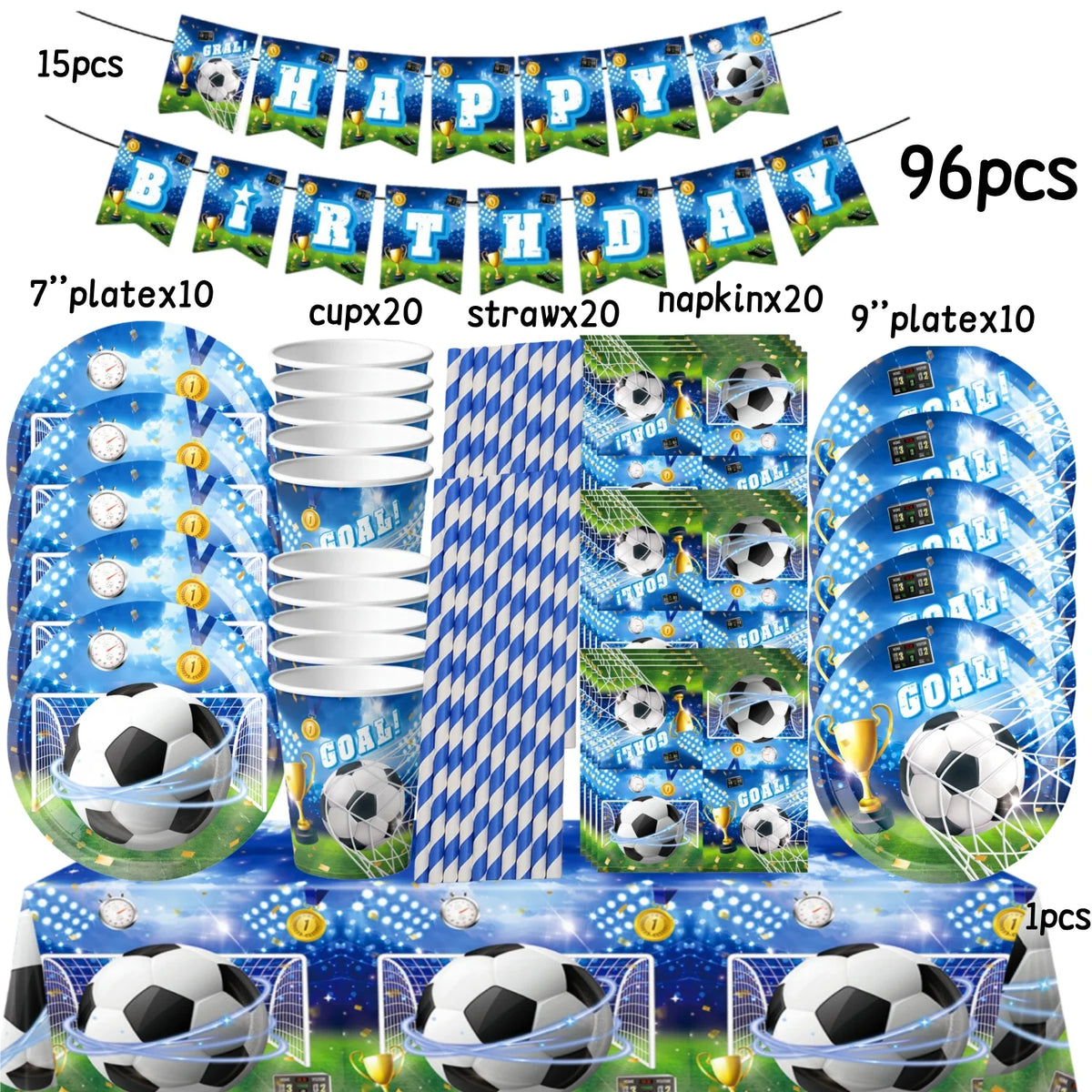 Soccer Birthday Party Decoration Kit