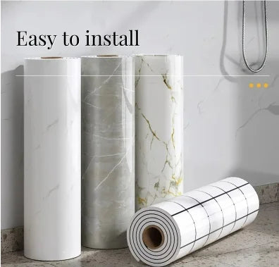Marble-Pattern Self-Adhesive Peel and Stick Wallpaper
