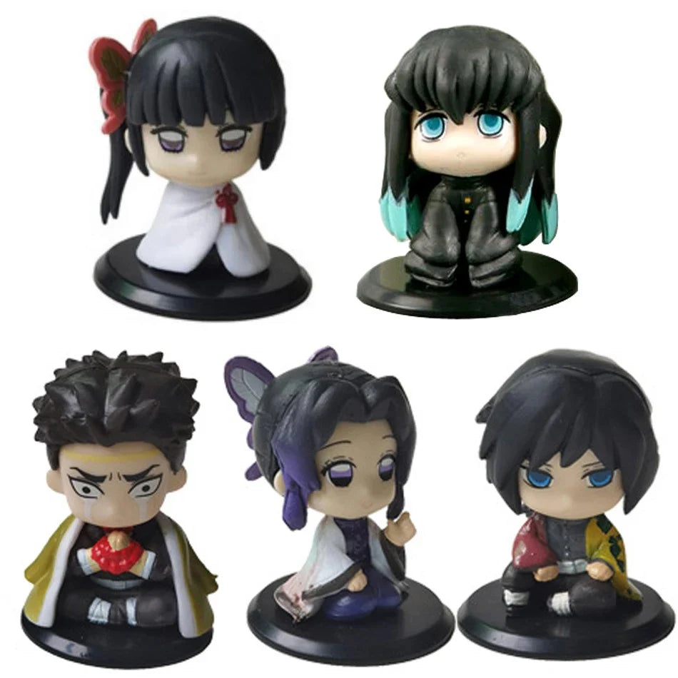 Demon Slayer Anime Figure Set - 5 Detailed PVC Collectibles
