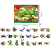 A box for a Jungle Animals Christmas Advent Calendar featuring 24 building blocks of animals.