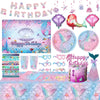 Purple Mermaid Birthday Party Supplies Kit for Girls