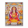 Golden Ganesha canvas art print featuring Shiva and Parvati deities.